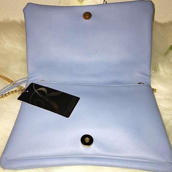 RAMPAGE BLUE FAUX LEATHER CROSSBODY BAG - Picture 3 of 8